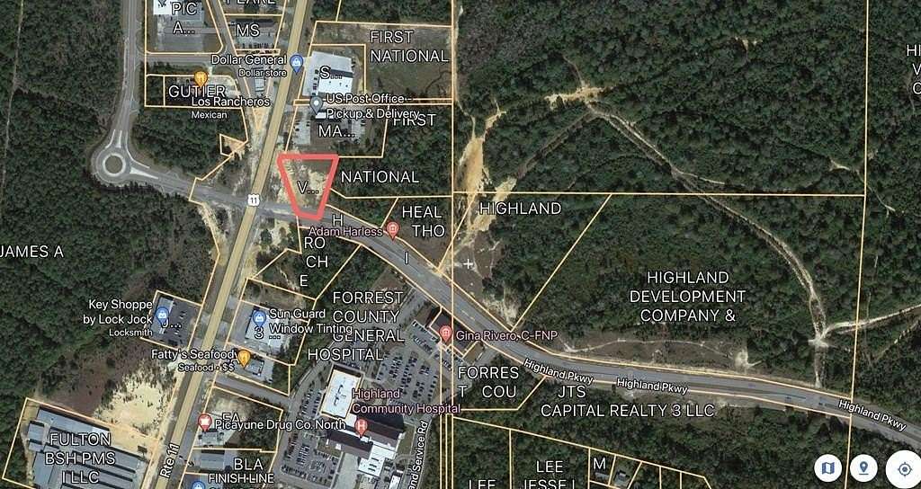 1.04 Acres of Commercial Land for Sale in Picayune, Mississippi