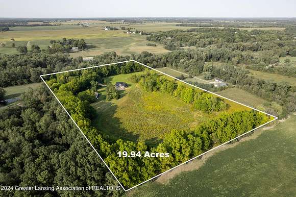 19.94 Acres of Land with Home for Sale in Charlotte, Michigan