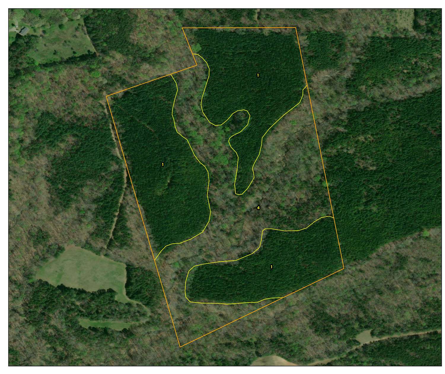 50 Acres of Recreational Land for Sale in Danville, Virginia