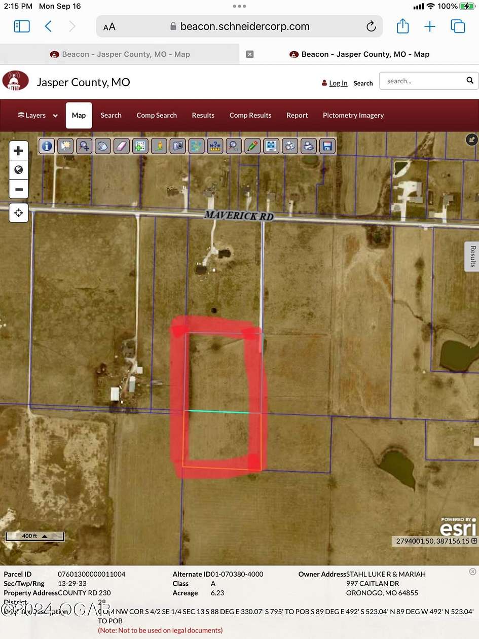 10 Acres of Residential Land for Sale in Oronogo, Missouri