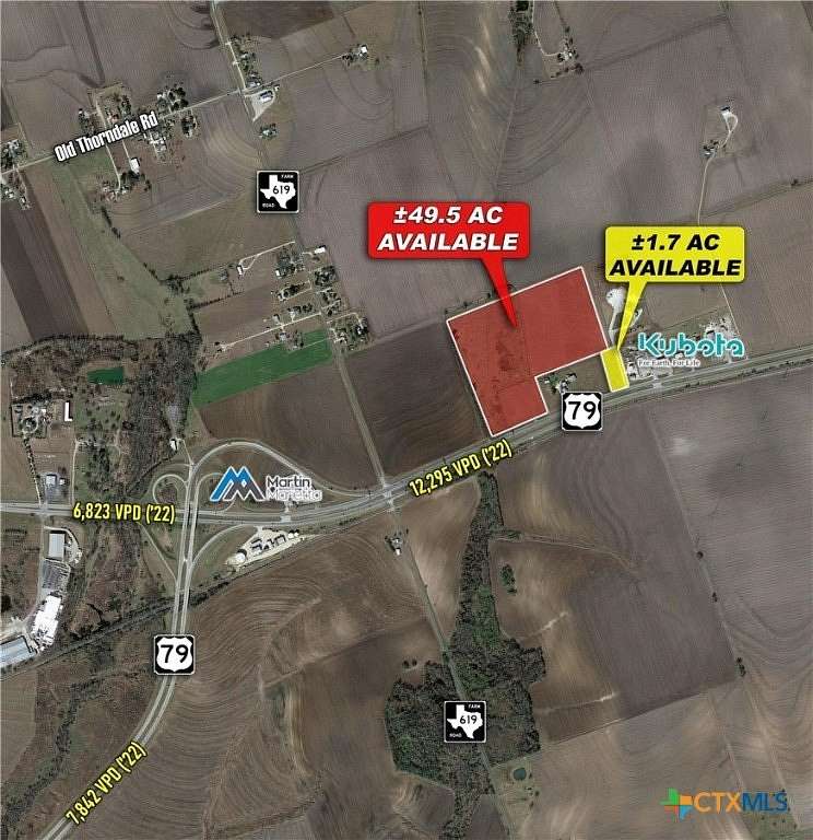 41.98 Acres of Commercial Land for Sale in Thrall, Texas