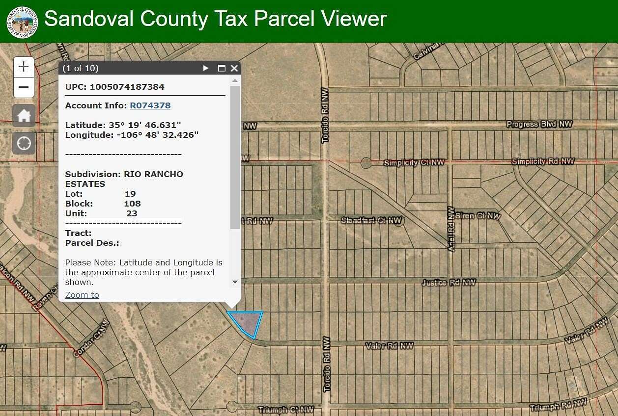 1 Acre of Land for Sale in Rio Rancho, New Mexico