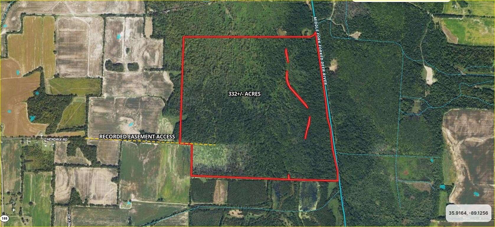 332 Acres of Recreational Land for Sale in Friendship, Tennessee