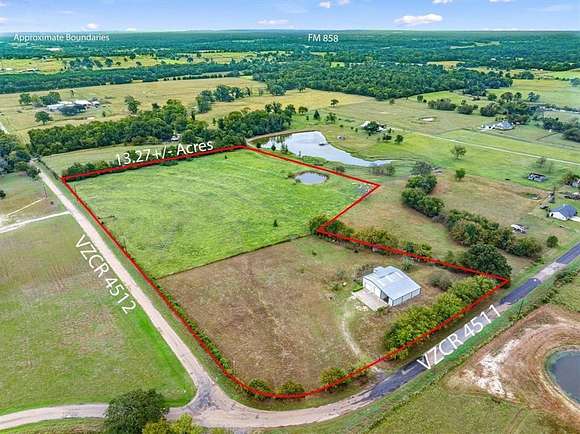 13.27 Acres of Land with Home for Sale in Ben Wheeler, Texas