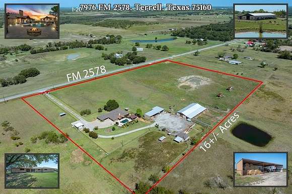 16 Acres of Land with Home for Sale in Terrell, Texas