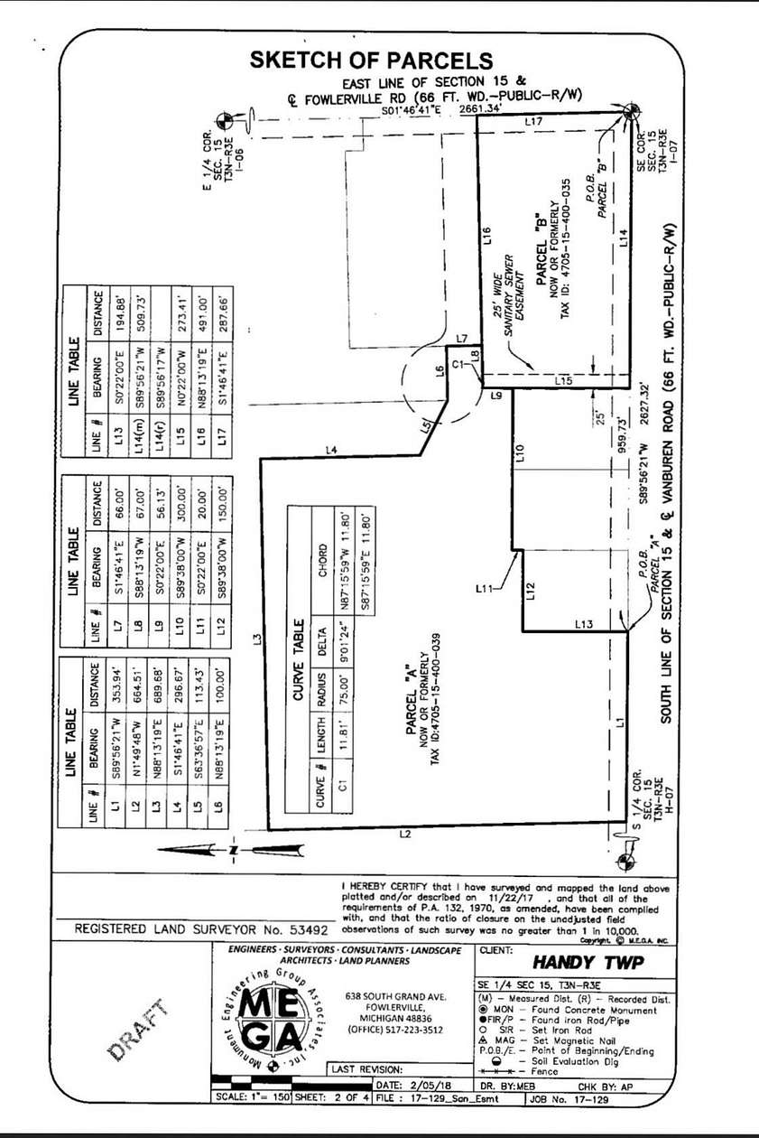 9.61 Acres of Land for Sale in Handy Township, Michigan