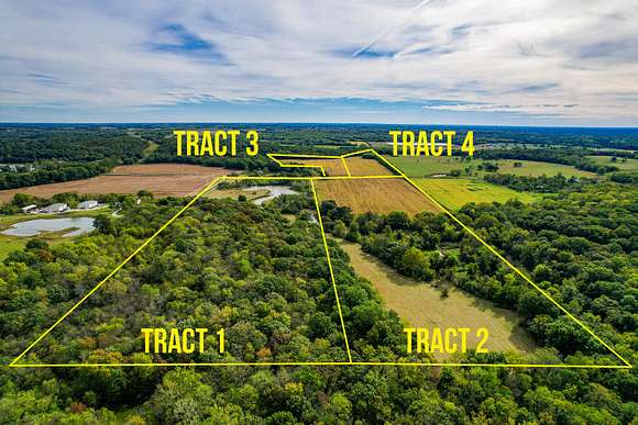 120 Acres of Agricultural Land with Home for Auction in Freeman, Missouri