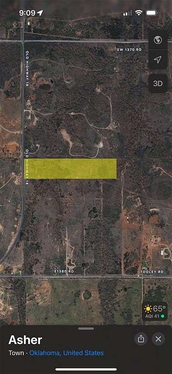 22.49 Acres of Agricultural Land for Sale in Asher, Oklahoma