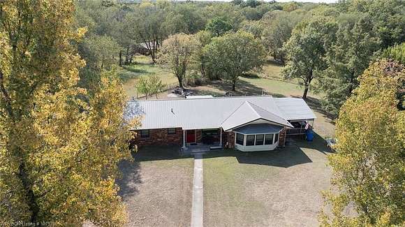 5 Acres of Residential Land with Home for Sale in Braggs, Oklahoma