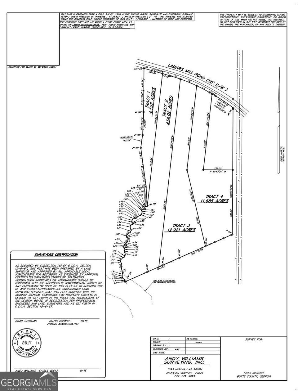 12.57 Acres of Land for Sale in Flovilla, Georgia