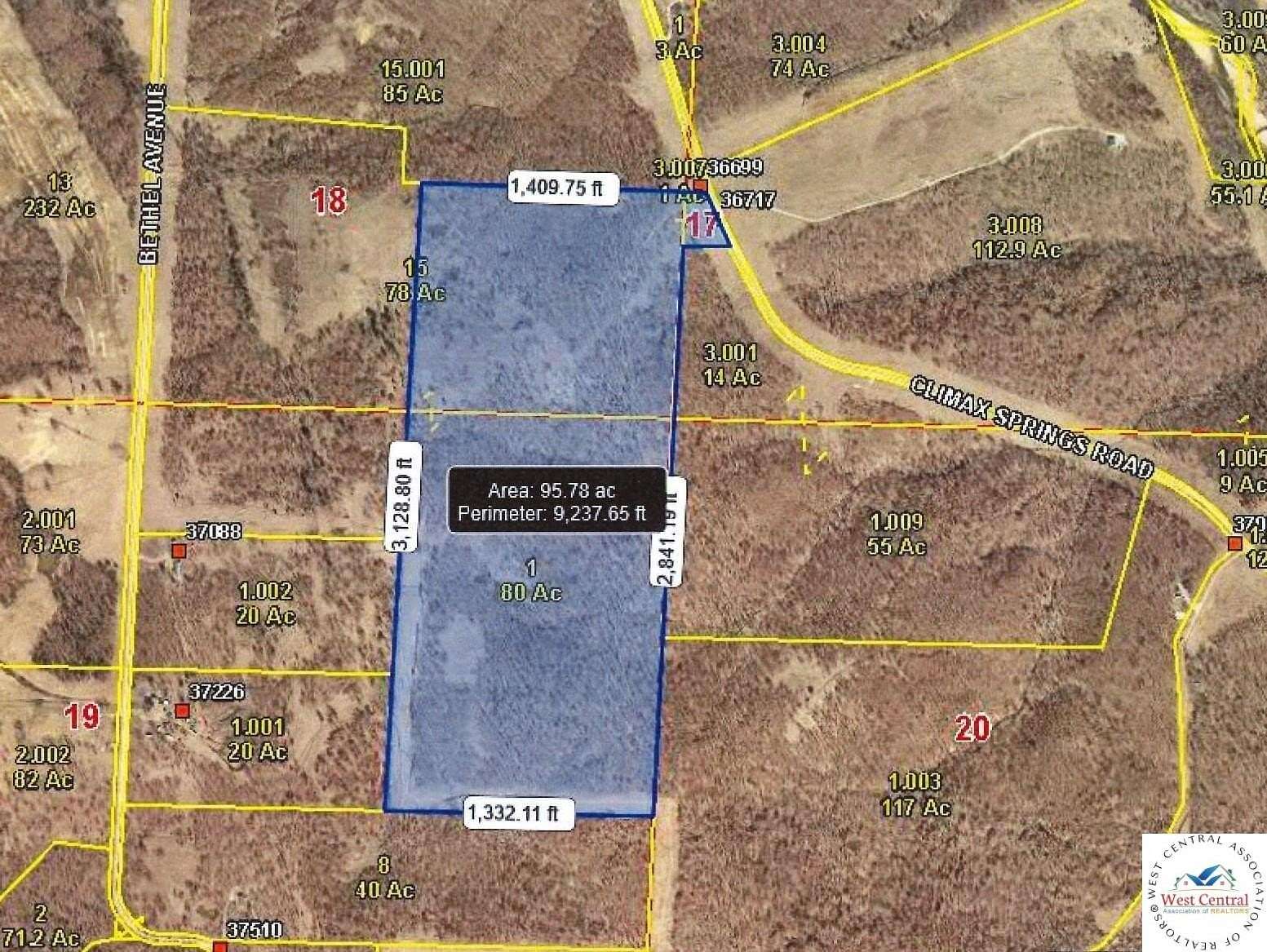 96 Acres of Agricultural Land for Sale in Edwards, Missouri