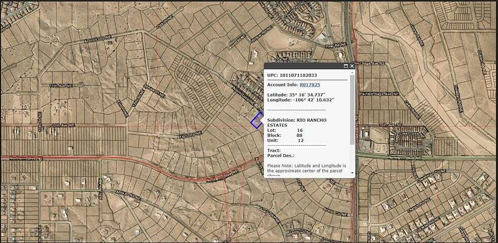 1 Acre of Residential Land for Sale in Rio Rancho, New Mexico