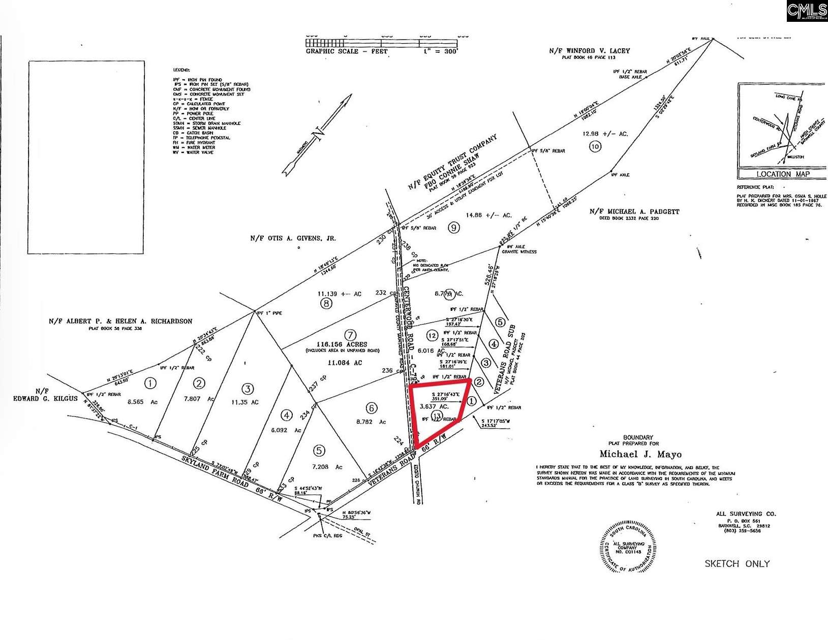 3.637 Acres of Residential Land for Sale in Williston, South Carolina