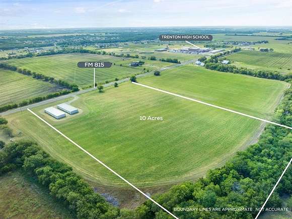 10.3 Acres of Improved Commercial Land for Sale in Trenton, Texas