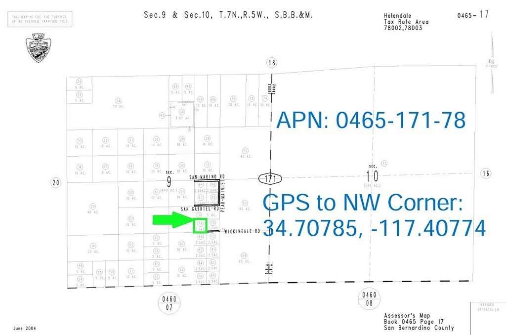 2.5 Acres of Residential Land for Sale in Helendale, California