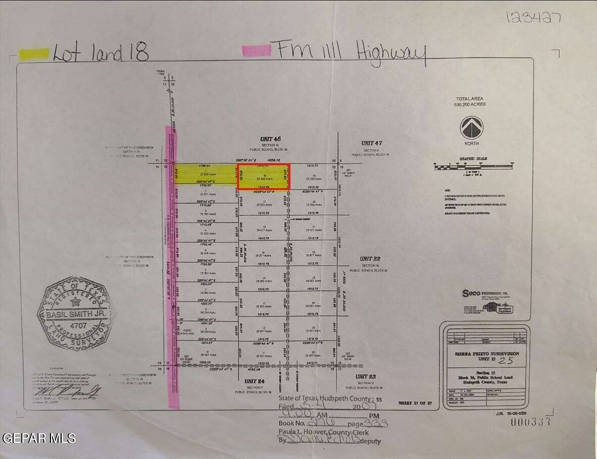 20.36 Acres of Agricultural Land for Sale in Sierra Blanca, Texas