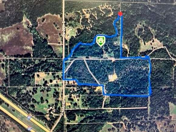 46 Acres of Land with Home for Sale in Gans, Oklahoma