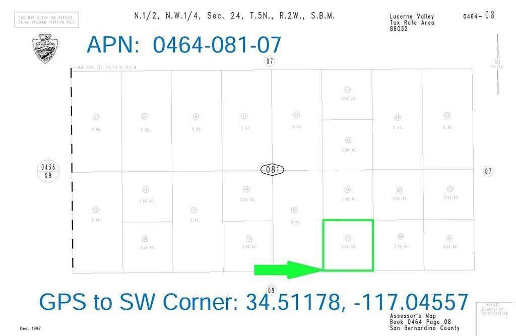 2.5 Acres of Residential Land for Sale in Apple Valley, California