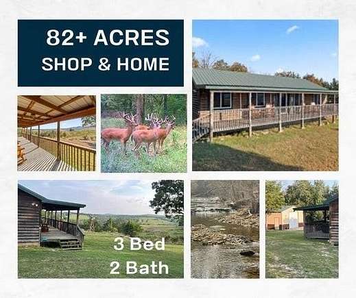 82.6 Acres of Recreational Land with Home for Sale in Omaha, Arkansas