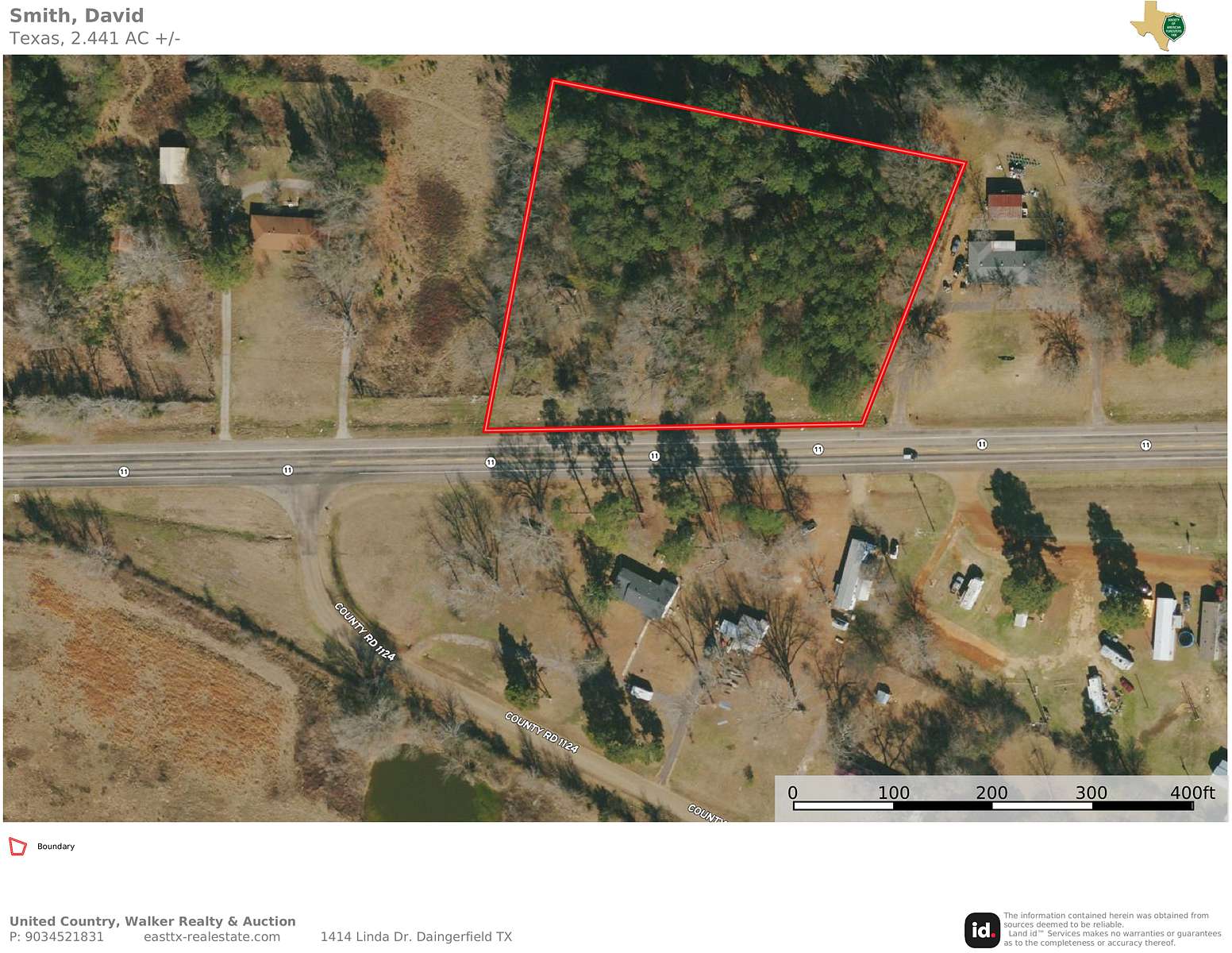 2.44 Acres of Residential Land for Sale in Daingerfield, Texas