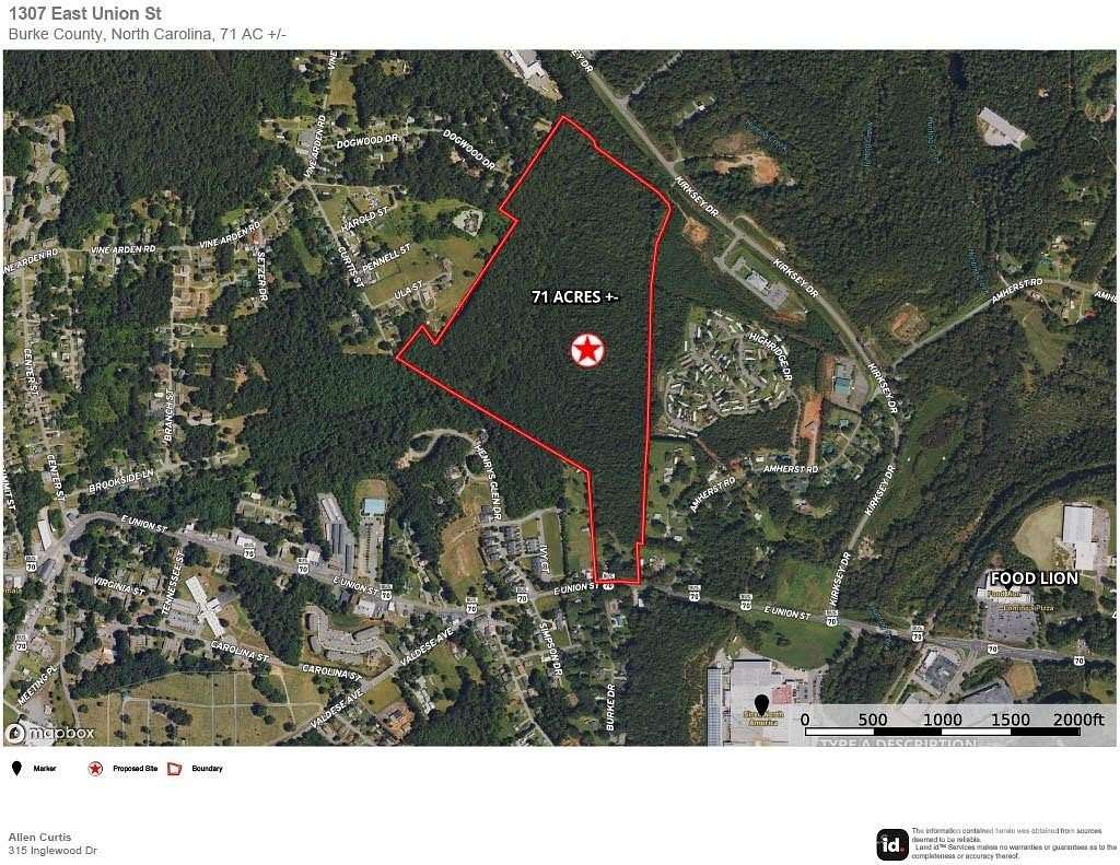71 Acres of Mixed-Use Land for Sale in Morganton, North Carolina