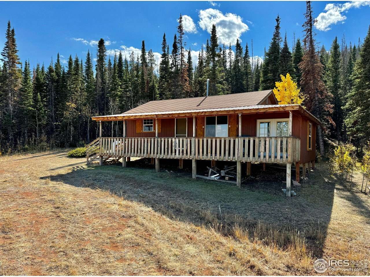 35.5 Acres of Recreational Land with Home for Sale in Red Feather Lakes, Colorado