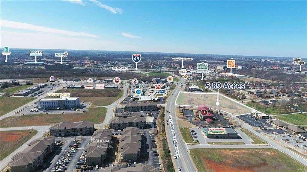 5.89 Acres of Commercial Land for Sale in Rogers, Arkansas