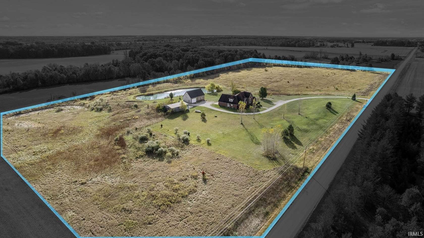 20.2 Acres of Land with Home for Sale in Markle, Indiana