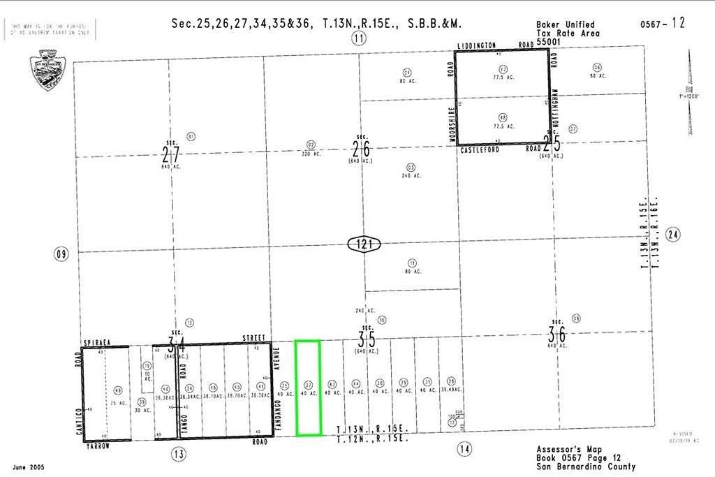 40 Acres of Recreational Land for Sale in Cima, California