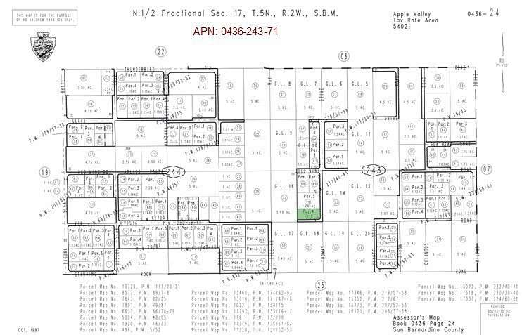 1.28 Acres of Residential Land for Sale in Apple Valley, California