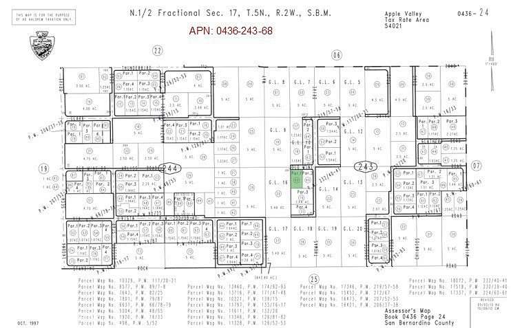 1 Acre of Residential Land for Sale in Apple Valley, California