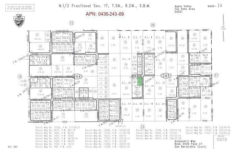 1.1 Acres of Residential Land for Sale in Apple Valley, California