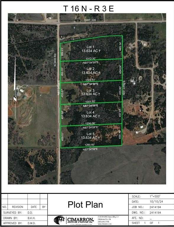 13.634 Acres of Land for Sale in Agra, Oklahoma