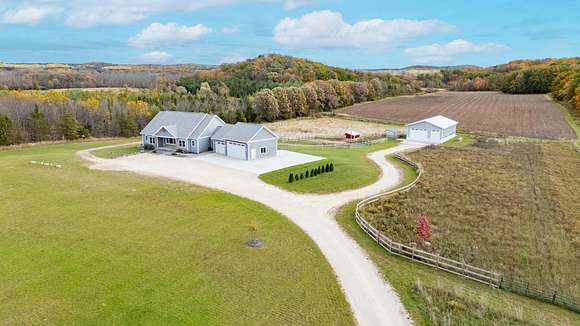 20 Acres of Agricultural Land with Home for Sale in Kewaskum, Wisconsin