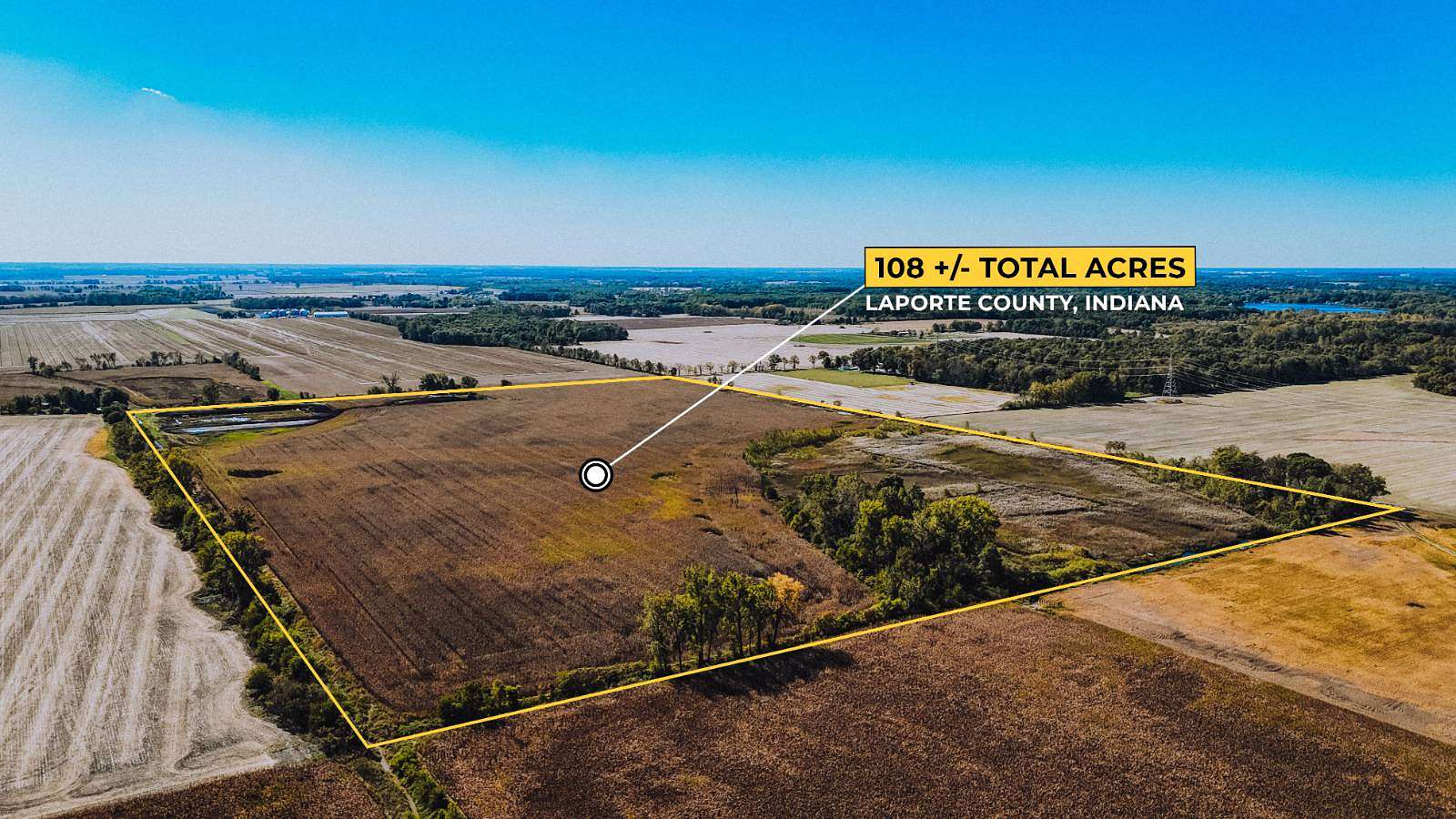 108 Acres of Agricultural Land for Sale in North Liberty, Indiana