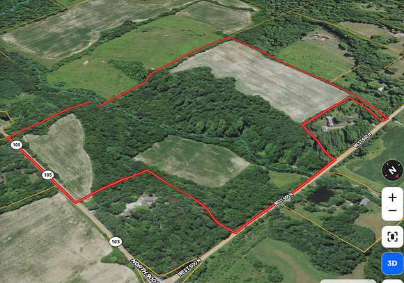 52 Acres of Recreational Land for Sale in Andrews, Indiana