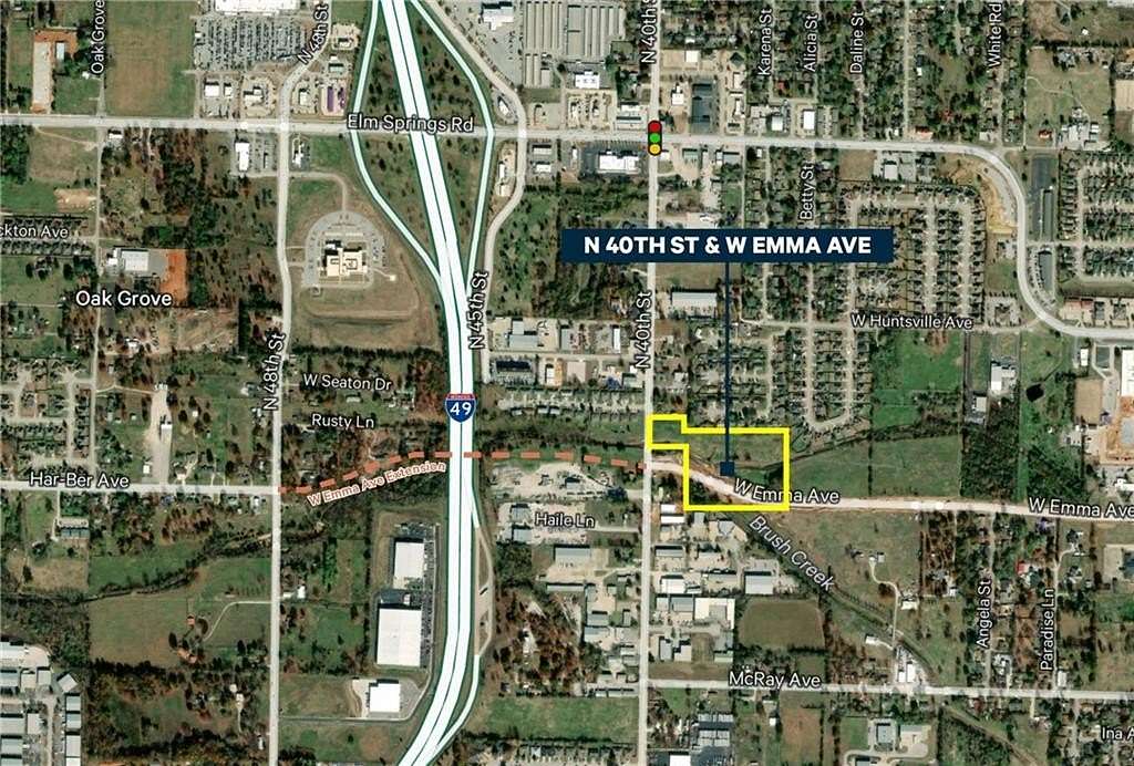 9.6 Acres of Commercial Land for Sale in Springdale, Arkansas