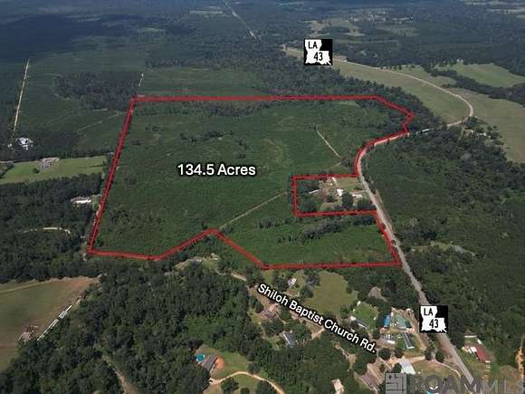 134.5 Acres of Recreational Land for Sale in Montpelier, Louisiana