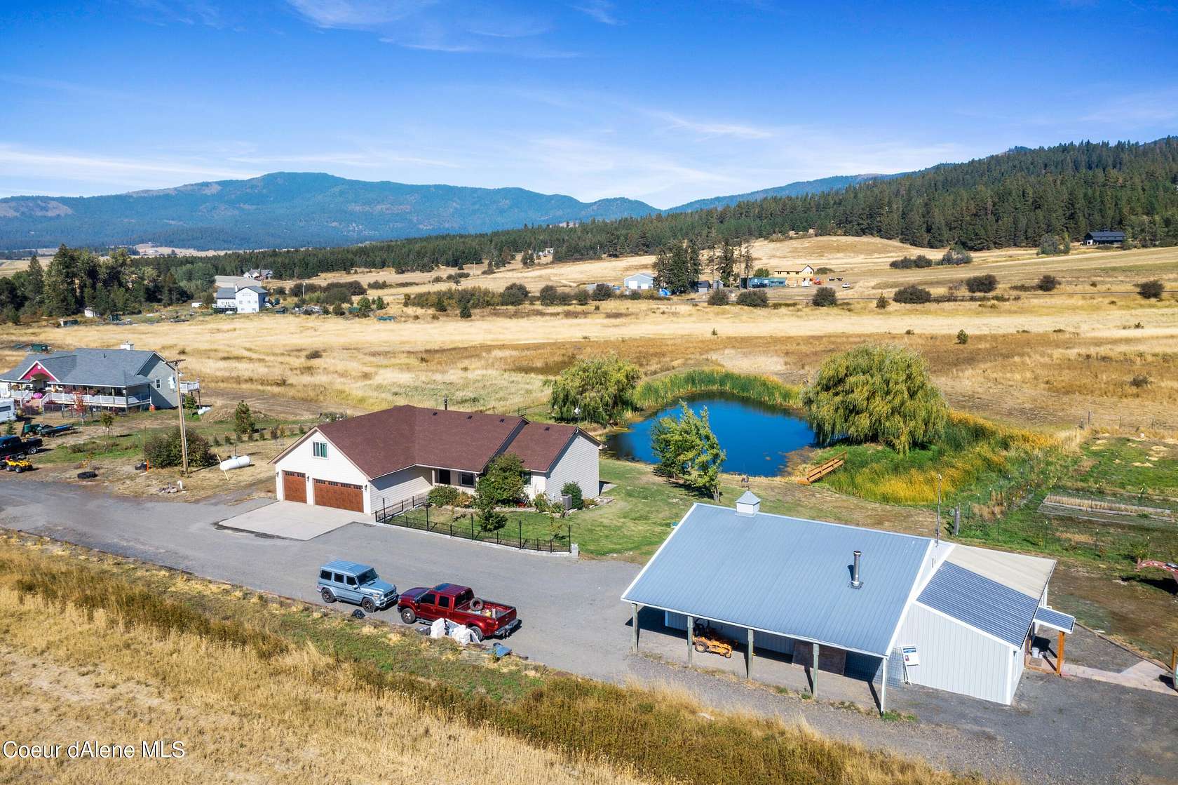 9.84 Acres of Residential Land with Home for Sale in Worley, Idaho