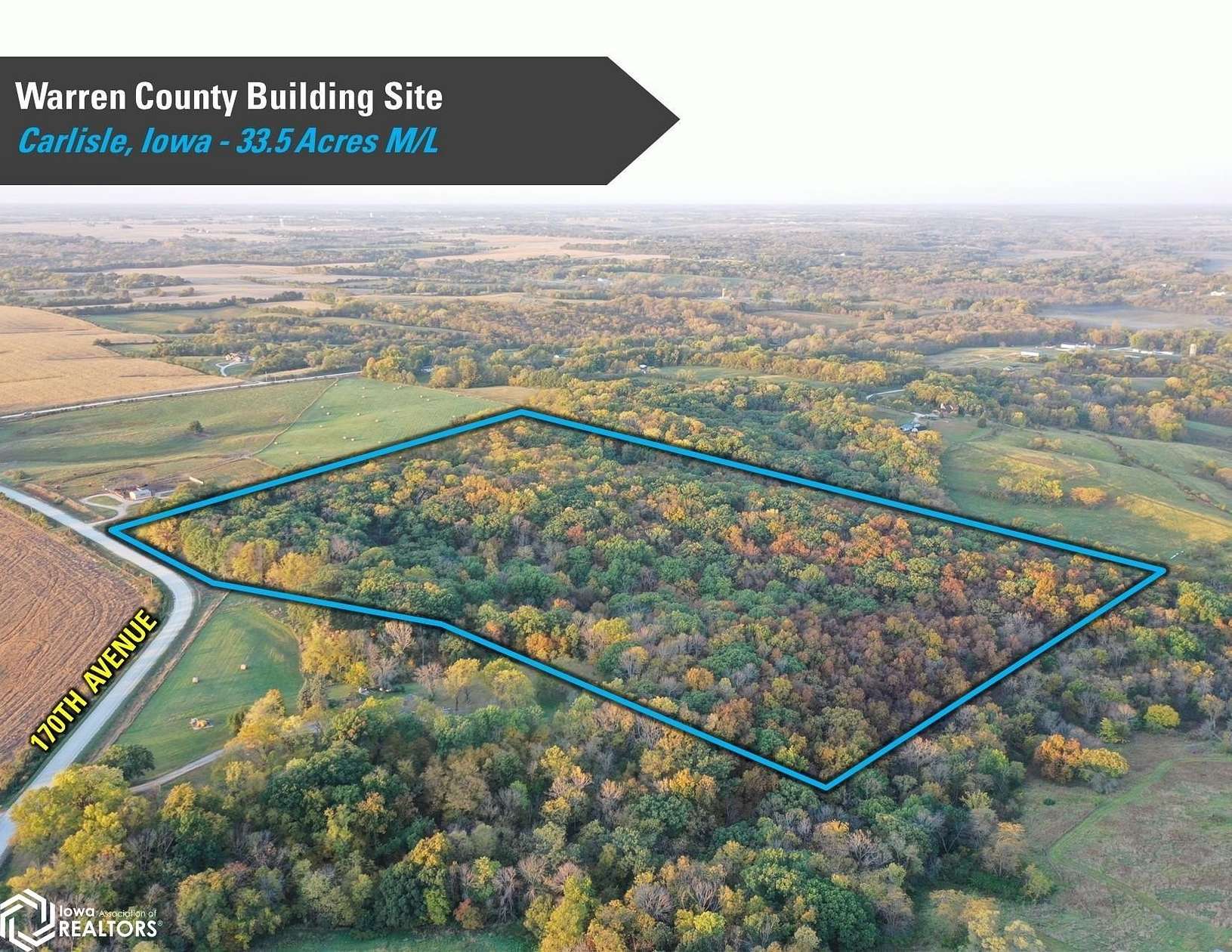 33.5 Acres of Recreational Land for Sale in Carlisle, Iowa