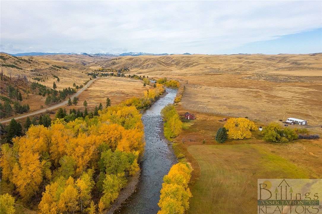 1,010.95 Acres of Land with Home for Sale in Absarokee, Montana