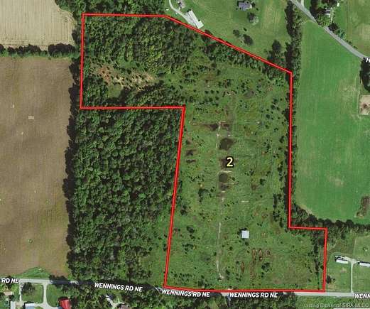 35.33 Acres of Agricultural Land for Auction in Palmyra, Indiana