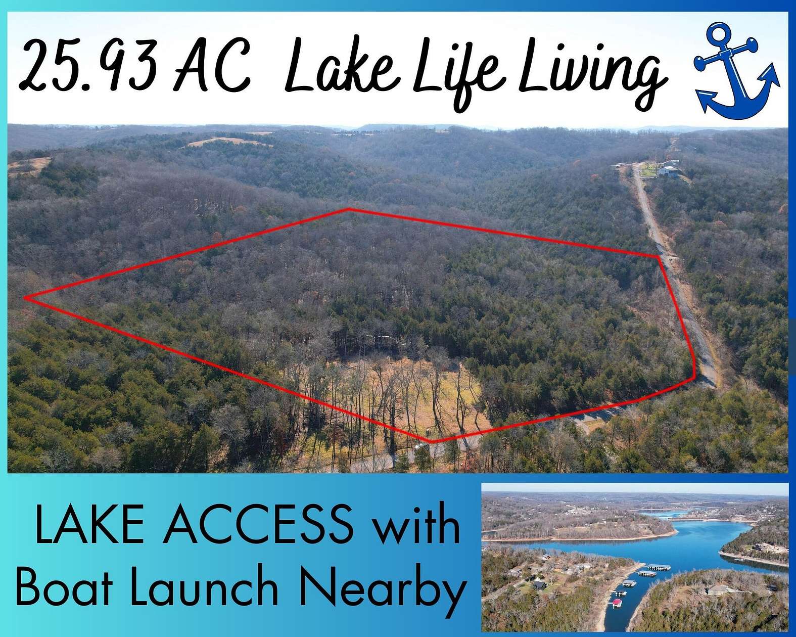 25.93 Acres of Recreational Land for Sale in Galena, Missouri