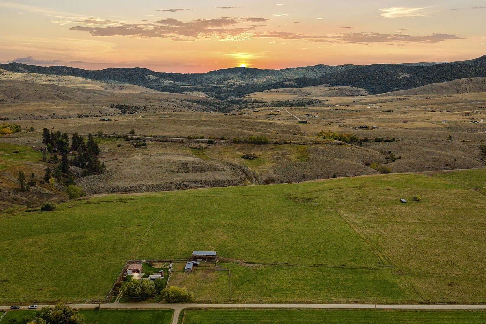 57.436 Acres of Land with Home for Sale in Corvallis, Montana