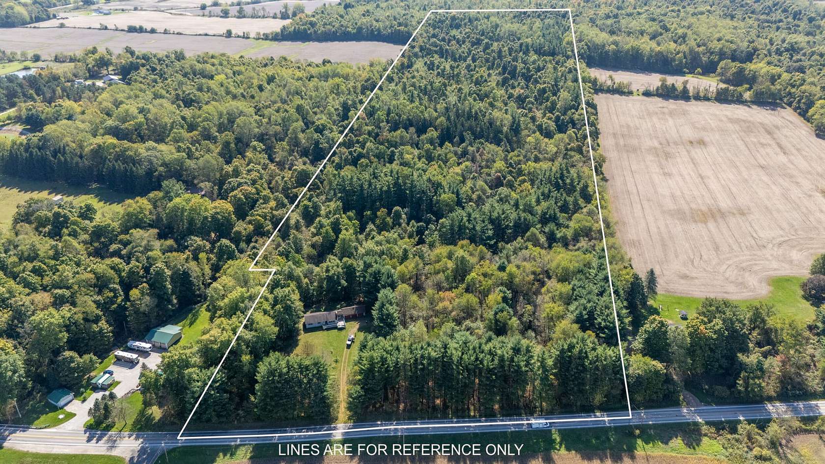 43 Acres of Recreational Land with Home for Sale in Mansfield, Ohio