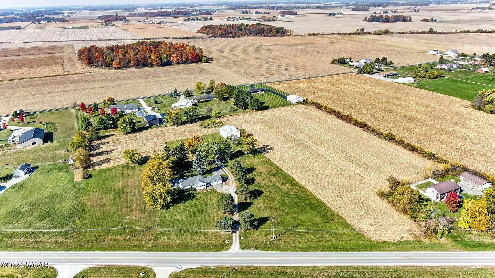 10.37 Acres of Land with Home for Sale in Wapakoneta, Ohio