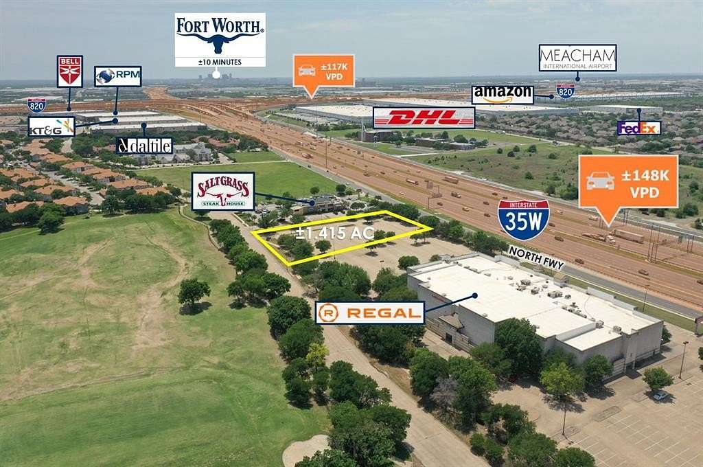 1.415 Acres of Commercial Land for Sale in Fort Worth, Texas