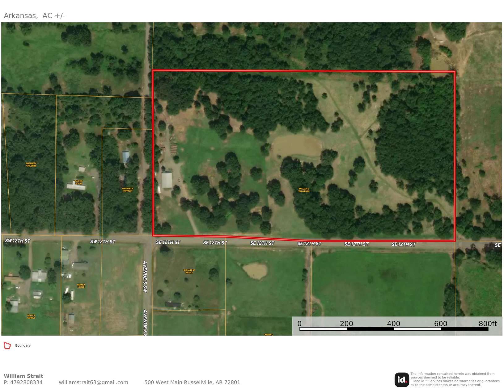 19.93 Acres of Land for Sale in Atkins, Arkansas