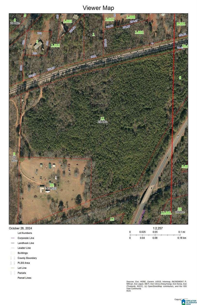 25 Acres of Recreational Land for Sale in Talladega, Alabama