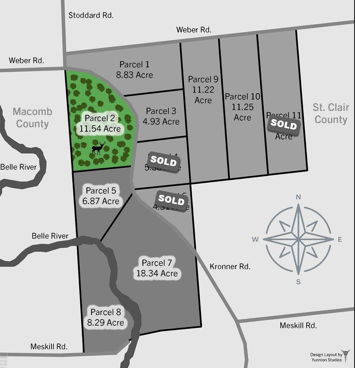 11.5 Acres of Recreational Land for Sale in Columbus, Michigan
